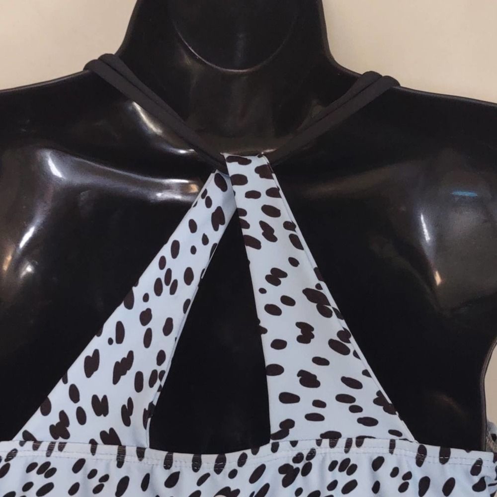 NEXT Blue Dalmatian Print Tankini Swim Bikini Top 32 B/C - Picture 4 of 10